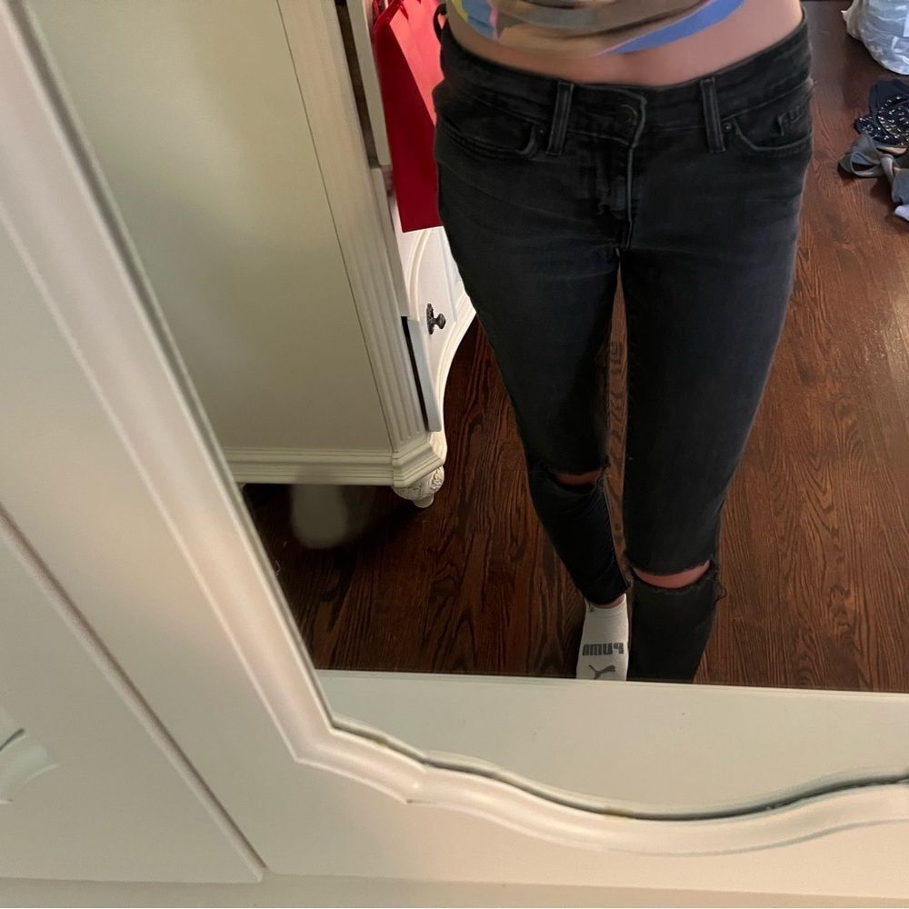 Black ripped jeans